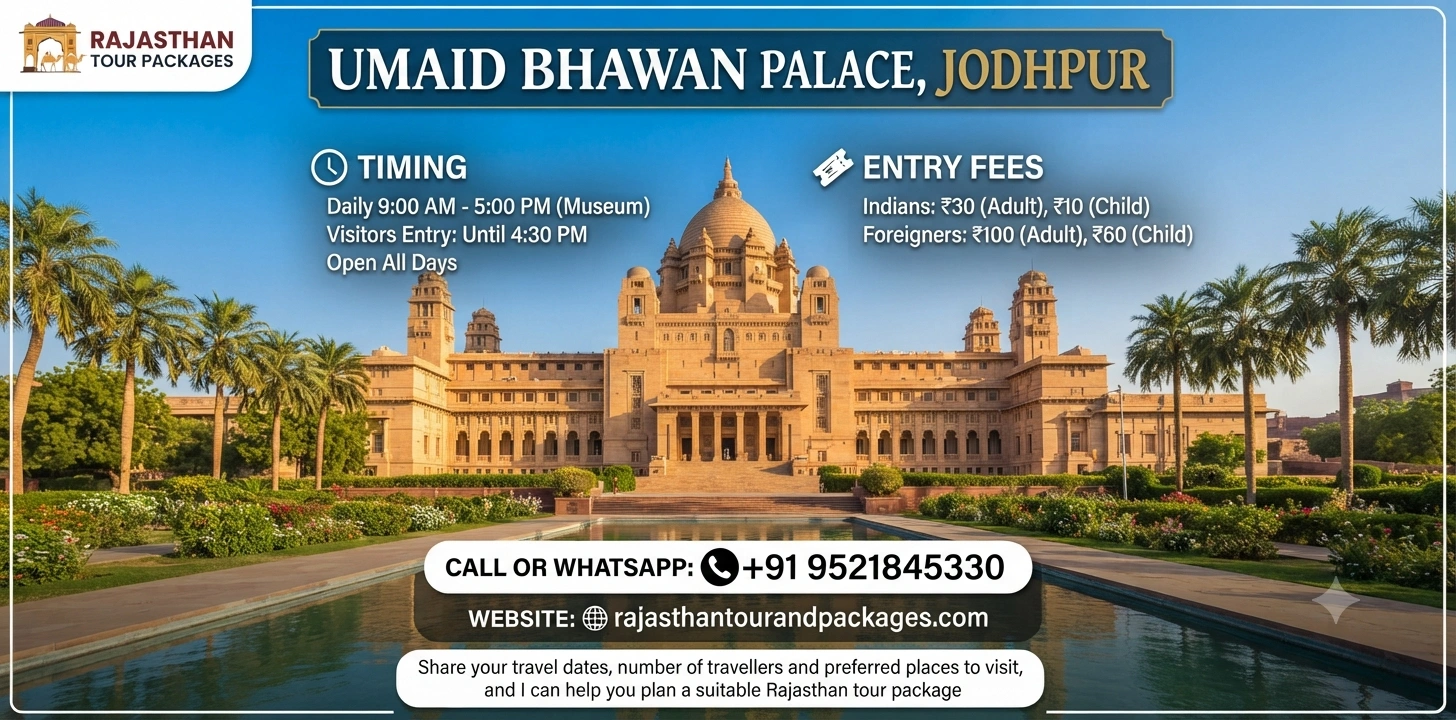 Umaid Bhawan Palace Jodhpur Timing and Entry